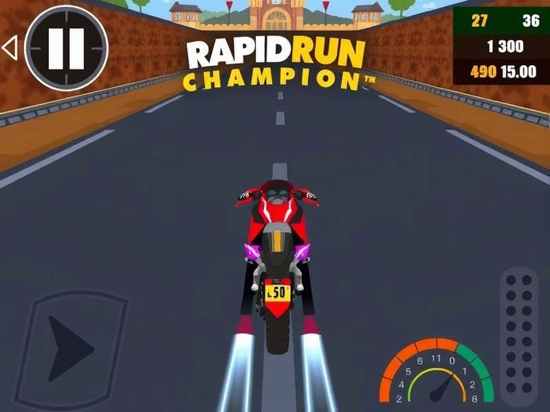 Rapid Run Champion gameplay screenshot showing racing action